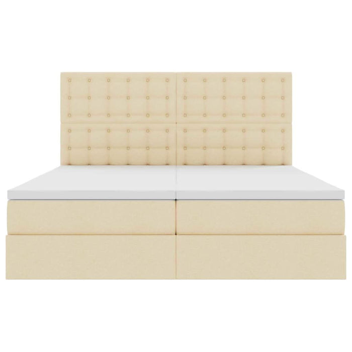 Pat cu storage cu saltea Creme 180 x 200 cm Piele artificială - WALTI WALTI
