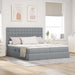 Pat cu storage Gri deschis 200 x 200 cm Piele artificială - WALTI WALTI