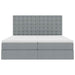 Pat cu storage Gri deschis 200 x 200 cm Piele artificială - WALTI WALTI