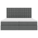 Pat cu storage Gri închis 200 x 200 cm Piele artificială - WALTI WALTI