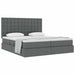 Pat cu storage Gri închis 200 x 200 cm Piele artificială - WALTI WALTI