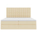Pat cu storage cu saltea Creme 200 x 200 cm Piele artificială - WALTI WALTI