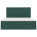 Pat cu storage cu saltea Verde închis 180 x 200 cm Catifea - WALTI WALTI