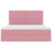 Pat cu storage cu saltea cu headboard Roz 180 x 200 cm Catifea - WALTI WALTI