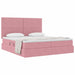 Pat cu storage cu saltea cu headboard Roz 180 x 200 cm Catifea - WALTI WALTI