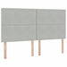 Pat cu storage cu saltea Gri deschis 200 x 200 cm Catifea - WALTI WALTI