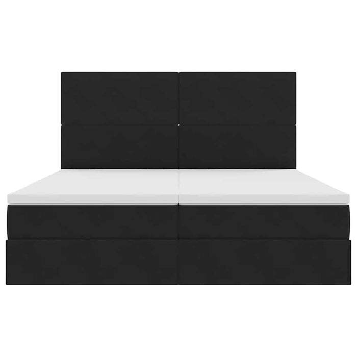 Pat cu storage cu saltea Negru 200 x 200 cm Catifea - WALTI WALTI