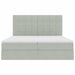 Pat cu storage cu saltea Gri deschis 180 x 200 cm Catifea - WALTI WALTI