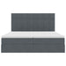 Pat cu storage cu saltea Gri închis 180 x 200 cm Catifea - WALTI WALTI