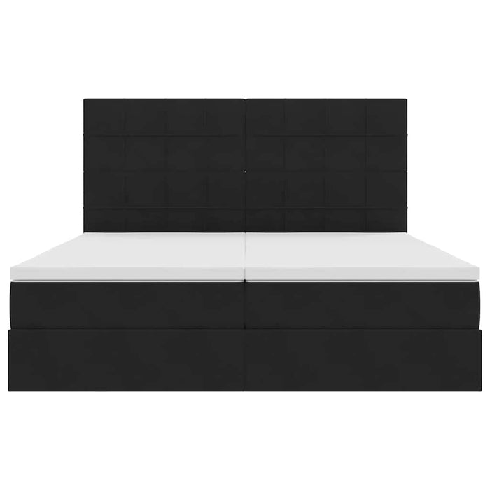 Pat cu storage cu saltea Negru 180 x 200 cm Catifea - WALTI WALTI