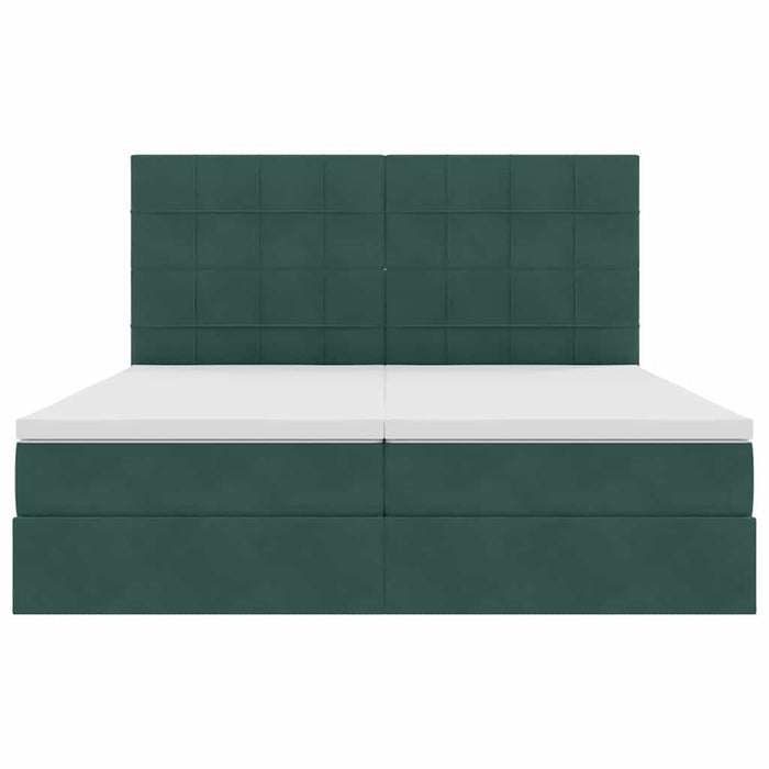 Pat cu storage cu saltea Verde închis 180 x 200 cm Catifea - WALTI WALTI
