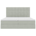 Pat cu storage cu saltea Gri deschis 200 x 200 cm Catifea - WALTI WALTI