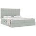 Pat cu storage cu saltea Gri deschis 200 x 200 cm Catifea - WALTI WALTI
