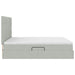Pat cu storage cu saltea Gri deschis 200 x 200 cm Catifea - WALTI WALTI