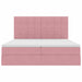 Pat cu storage cu saltea cu headboard Roz 200 x 200 cm Catifea - WALTI WALTI