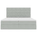 Pat cu storage cu saltea Gri deschis 180 x 200 cm Catifea - WALTI WALTI