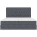 Pat cu storage cu saltea Gri închis 180 x 200 cm Catifea - WALTI WALTI