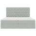 Pat cu storage cu saltea Gri deschis 200 x 200 cm Catifea - WALTI WALTI