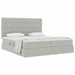 Pat cu storage cu saltea Gri deschis 200 x 200 cm Catifea - WALTI WALTI