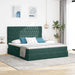 Pat cu storage cu saltea Verde închis 200 x 200 cm Catifea - WALTI WALTI