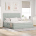 Pat cu storage cu saltea Gri deschis 180 x 200 cm Catifea - WALTI WALTI