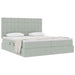Pat cu storage cu saltea Gri deschis 180 x 200 cm Catifea - WALTI WALTI