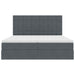 Pat cu storage cu saltea Gri închis 180 x 200 cm Catifea - WALTI WALTI