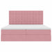 Pat cu storage cu saltea cu headboard Roz 180 x 200 cm Catifea - WALTI WALTI