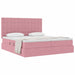 Pat cu storage cu saltea cu headboard Roz 180 x 200 cm Catifea - WALTI WALTI