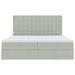 Pat cu storage cu saltea Gri deschis 200 x 200 cm Catifea - WALTI WALTI