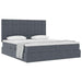 Pat cu storage cu saltea Gri închis 200 x 200 cm Catifea - WALTI WALTI