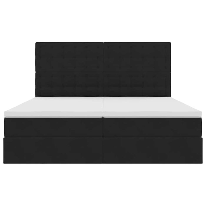Pat cu storage cu saltea Negru 200 x 200 cm Catifea - WALTI WALTI