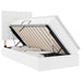 Pat cu saltea și LED Alb pur 90 x 190 cm Piele artificială - WALTI WALTI