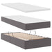 Pat cu saltea și LED cu led Gri 90 x 190 cm Piele artificială - WALTI WALTI