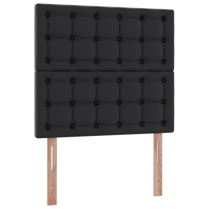 Pat cu saltea și LED cu led Negru 90 x 200 cm Piele artificială - WALTI WALTI