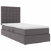 Pat cu saltea și LED cu led Gri 90 x 200 cm Piele artificială - WALTI WALTI