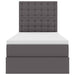 Pat cu saltea și LED cu led Gri 90 x 200 cm Piele artificială - WALTI WALTI
