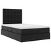 Pat cu saltea și LED Negru 120 x 190 cm Piele artificială - WALTI WALTI