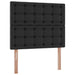 Pat cu saltea și LED Negru 120 x 190 cm Piele artificială - WALTI WALTI