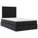 Pat cu lumini cu bandă LED cu headboard Negru 120 x 200 cm PVC - WALTI WALTI