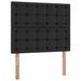 Pat cu lumini cu bandă LED cu headboard Negru 120 x 200 cm PVC - WALTI WALTI