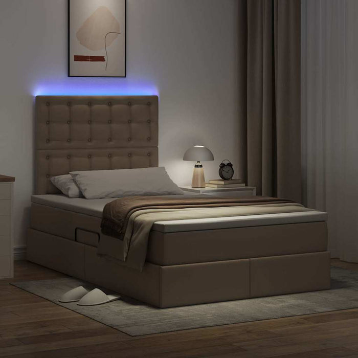 Pat cu lumini cu bandă LED Cappuccino 120 x 200 cm PVC - WALTI WALTI