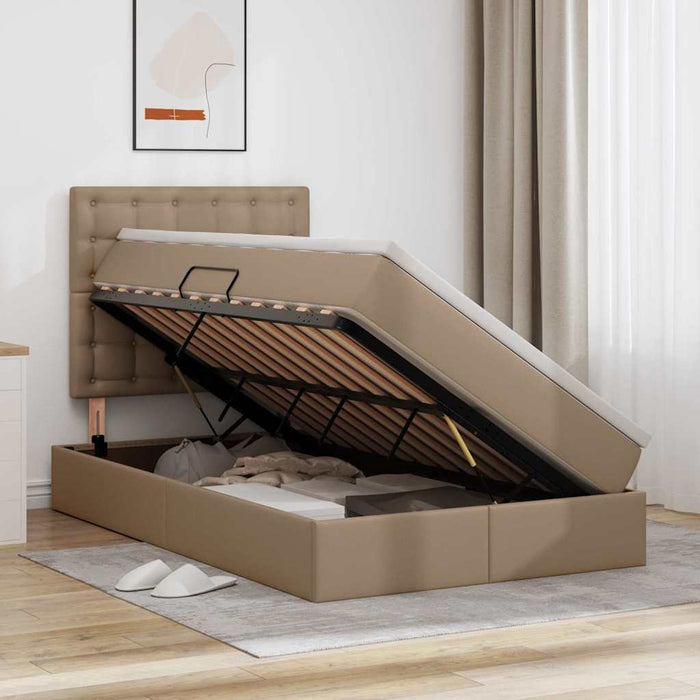 Pat cu lumini cu bandă LED Cappuccino 120 x 200 cm PVC - WALTI WALTI