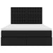 Pat cu lumini cu bandă LED cu headboard Negru 140 x 190 cm PVC - WALTI WALTI