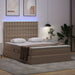 Pat cu lumini cu bandă LED Cappuccino 140 x 190 cm PVC - WALTI WALTI