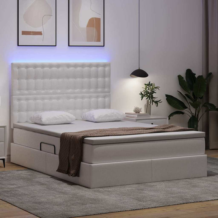 Pat cu lumini cu bandă LED Alb pur 140 x 200 cm PVC - WALTI WALTI