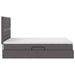 Pat cu lumini cu bandă LED cu headboard Gri 140 x 200 cm PVC - WALTI WALTI