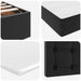 Pat cu lumini cu bandă LED cu headboard Negru 180 x 200 cm PVC - WALTI WALTI