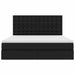 Pat cu lumini cu bandă LED cu headboard Negru 180 x 200 cm PVC - WALTI WALTI