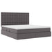 Pat cu lumini cu bandă LED cu headboard Gri 180 x 200 cm PVC - WALTI WALTI